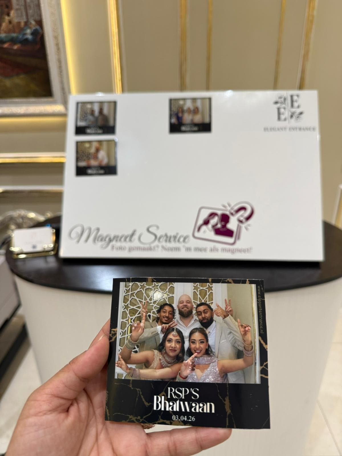 Magneetservice met gepersonaliseerde fotoherinnering