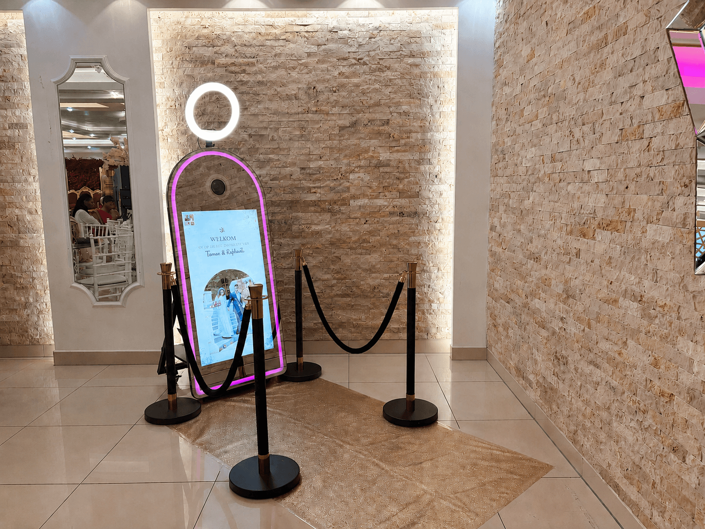 Mirror Photobooth bootopstelling met luxe entree styling